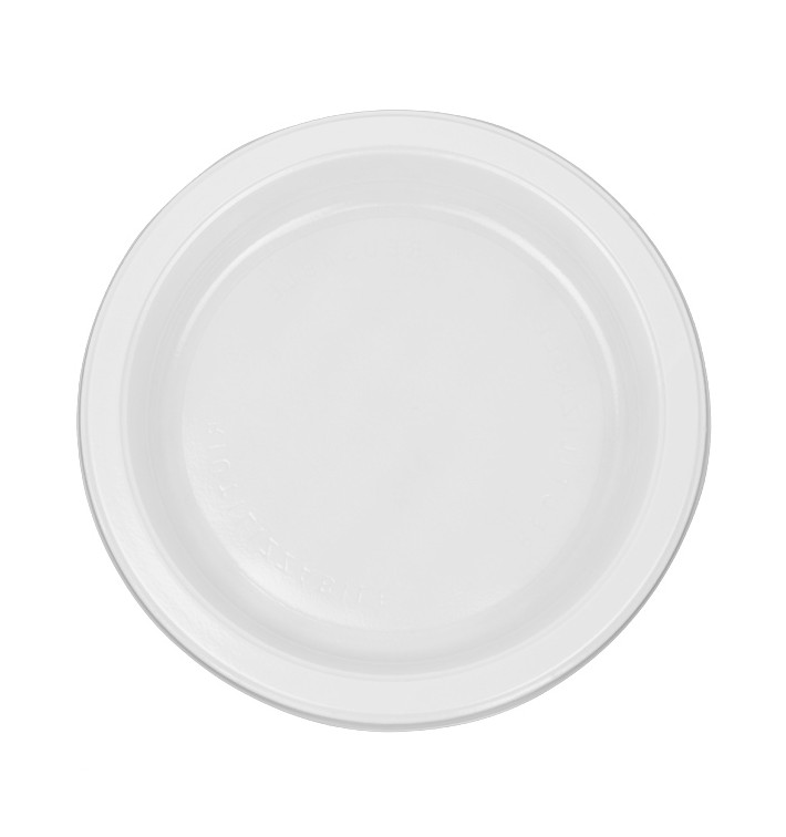 Assiette Plate Réutilisable Economique PS Blanc Ø17cm (450 Utés)