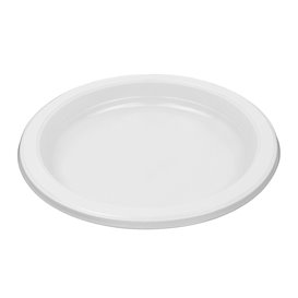 Assiette Plate Réutilisable Economique PS Blanc Ø17cm (25 Utés)