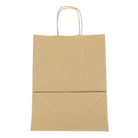 Sac en papier Hawanna avec Anses KRAFT 100g/m² 24+12x31cm (50 Utés)