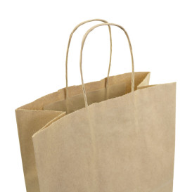 Sac en papier Hawanna avec Anses KRAFT 100g/m² 24+12x31cm (50 Utés)
