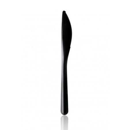 Couteau Plastique Premium Noir 185mm (50 Unités)