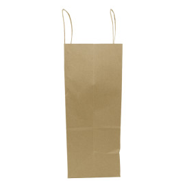 Sac en papier Kraft Marron avec Anses 100g/m² 25+13x33cm (200 Utés)