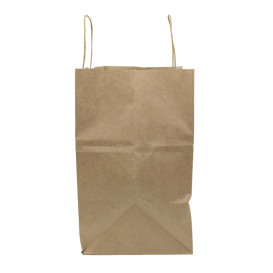 Sac en Papier Kraft Marron avec Anses 80g/m² 30+18x29cm (25 Utés)