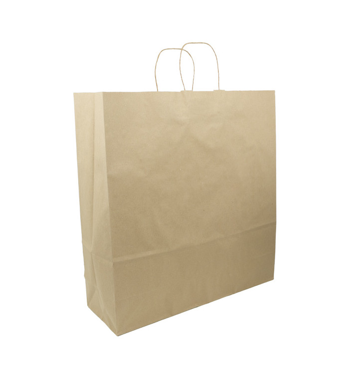 Sac en papier Hawanna avec Anses KRAFT 100g/m² 46+16x49cm (50 Utés)