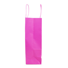 Sac en Papier Fuchsia avec Anses 100g/m² 25+11x31cm (200 Utés)