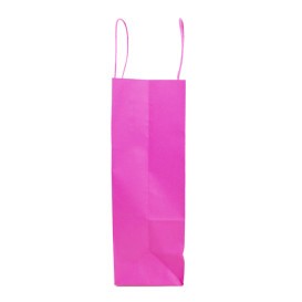 Sac en Papier Fuchsia avec Anses 100g/m² 25+11x31cm (25 Utés)