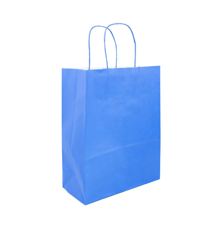 Sac en Papier Turquoise avec Anses 100g/m² 25+11x31cm (25 Utés) Sac en Papier Turquoise avec Anses 100g/m² 25+11x31cm (25 Utés)