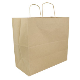 Sac en papier Kraft Marron avec Anses 100g/m² 35+18x34cm (25 Utés)