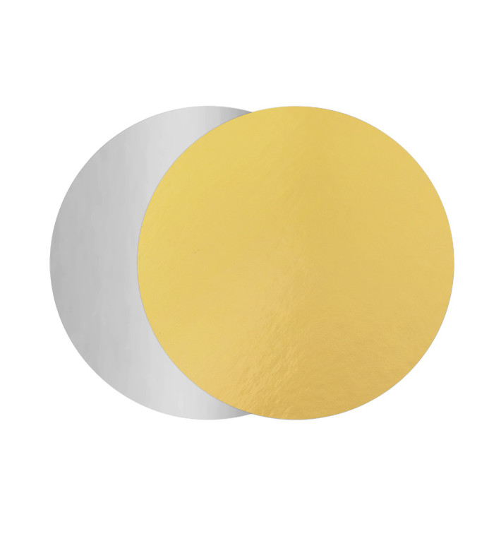Disque Carton Face Doré et Argenté 220 mm (800 Utés) Disque Carton Face Doré et Argenté 220 mm (800 Utés)