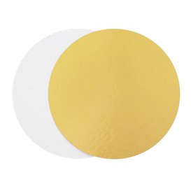 Disque Carton Face Doré et Blanc 220 mm (100 Utés)
