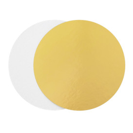 Disque Carton Face Doré et Blanc 220 mm (100 Utés)