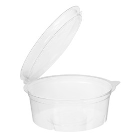 Pot Rond avec charnière APET Transparent 250ml Ø120mm (40 Utés)