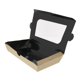 Barquette kraft écologique 19x10x3,5cm 480ml (400 Utés)