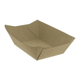 Barquette Carton Kraft-Kraft 10,6x7,3x4,5cm 350ml (25 Utés)