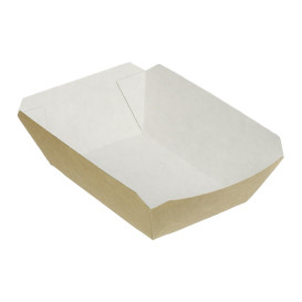 Barquette Carton 250ml Kraft 9,6x6,5x4,2cm (1000 Utés)