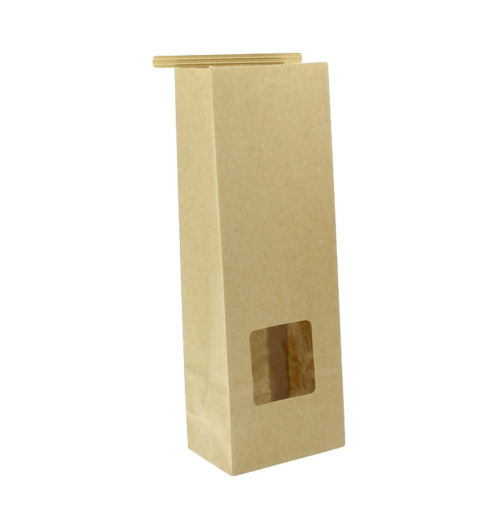Sac SOS Kraft avec fermeture et fenêtre 9+6x26cm (50 Utés) Sac SOS Kraft avec fermeture et fenêtre 9+6x26cm (50 Utés)