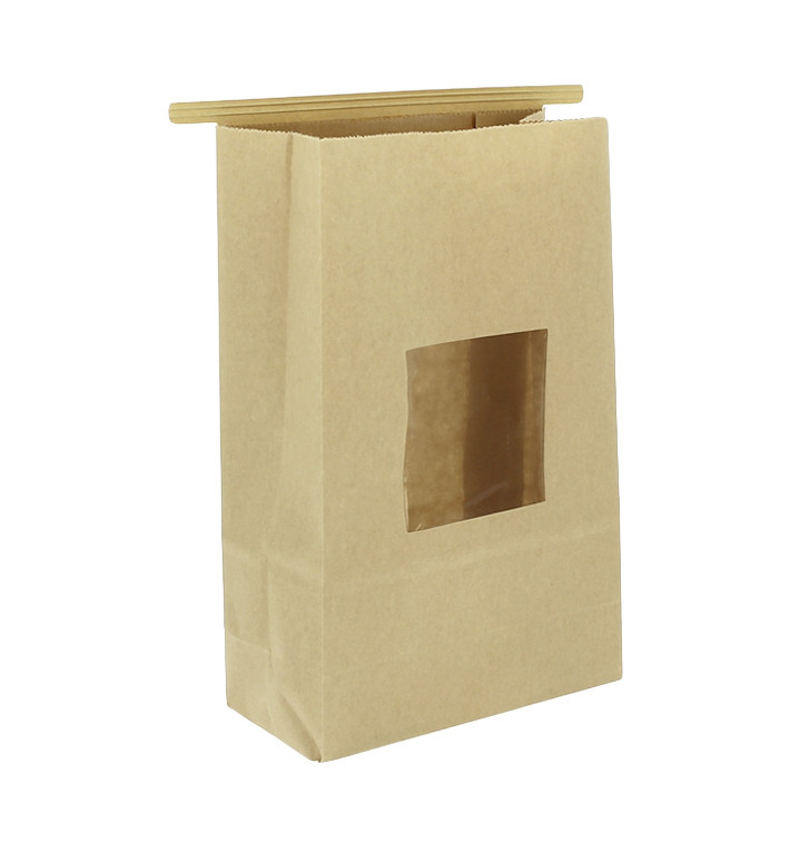 Sac SOS Kraft avec fermeture et fenêtre 15+7x23cm (50 Utés) Sac SOS Kraft avec fermeture et fenêtre 15+7x23cm (50 Utés)
