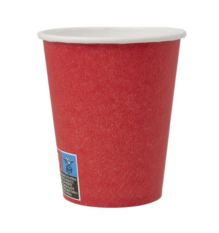 Gobelet en Carton sans Plastique 9 Oz/250ml "Colors" Rouge Ø8,0cm (20 Utés) Gobelet en Carton sans Plastique 9 Oz/250ml "Colors" Rouge Ø8,0cm (20 Utés)