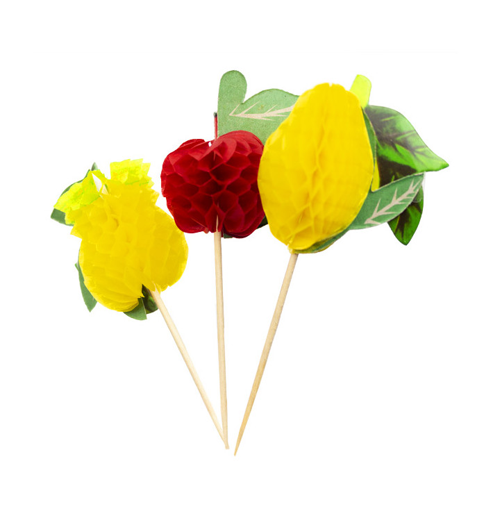Piques de Décoration Fruit 10cm (100 Unités) Piques de Décoration Fruit 10cm (100 Unités)