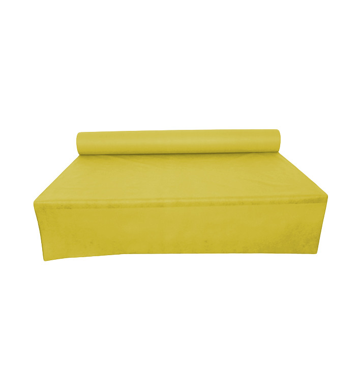 Nappe Rouleau PP Non Tissé Jaune 1,2x50m 50g (6 Utés) Nappe Rouleau PP Non Tissé Jaune 1,2x50m 50g (6 Utés)