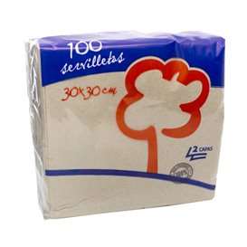 Serviette Papier Eco "Recycled" 33x33cm 1E (100 Utés)