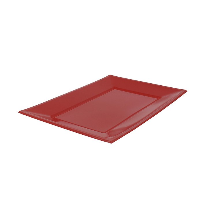 Plateau Plastique Rouge Rectang. 330x225mm (25 Utés) Plateau Plastique Rouge Rectang. 330x225mm (25 Utés)