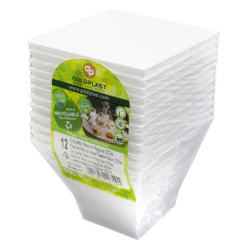 Verrine Dégustation Pagode Medium Blanc. 200 ml (12 Utés)