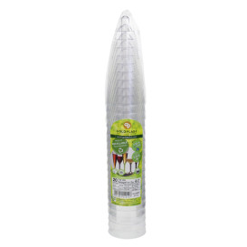 Flûte Champagne Plastique Pied Blanc 120ml 2P (20 Utés)