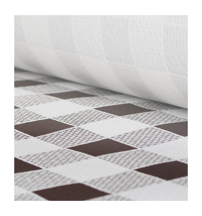 Nappe en papier en Rouleau Carré Marron 1x100m 40g (1 Unité) Nappe en papier en Rouleau Carré Marron 1x100m 40g (1 Unité)