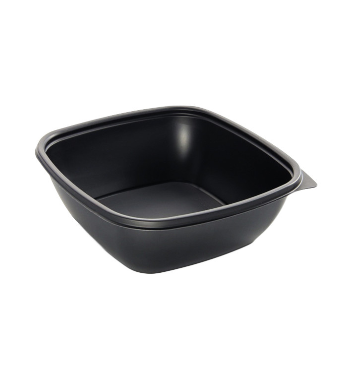 Barquette Plastique PP Noir 750ml 16,5x16,5x6cm (50 Utés) Barquette Plastique PP Noir 750ml 16,5x16,5x6cm (50 Utés)