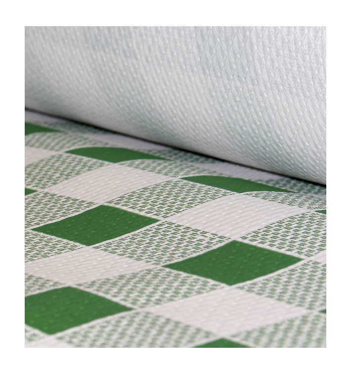 Nappe en papier en Rouleau Carré vert 1x100m 40g (6 Unités) Nappe en papier en Rouleau Carré vert 1x100m 40g (6 Unités)