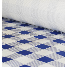 Nappe en papier en Rouleau Carré bleu 1x100m 40g (6 Unités)