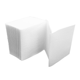 Serviette en Papier Tissu 2E en V Blanc 11x21cm (150 Utés)