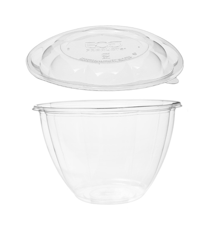 Saladier avec couvercle PLA 1420ml (150 Utés) Saladier avec couvercle PLA 1420ml (150 Utés)