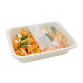 Emballage Canne à Sucre PLA 580ml 18,7x13,6x3,6cm (75 Utés)