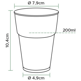 Gobelet à Bière PS 200ml Dur Transparent (40 Unités)