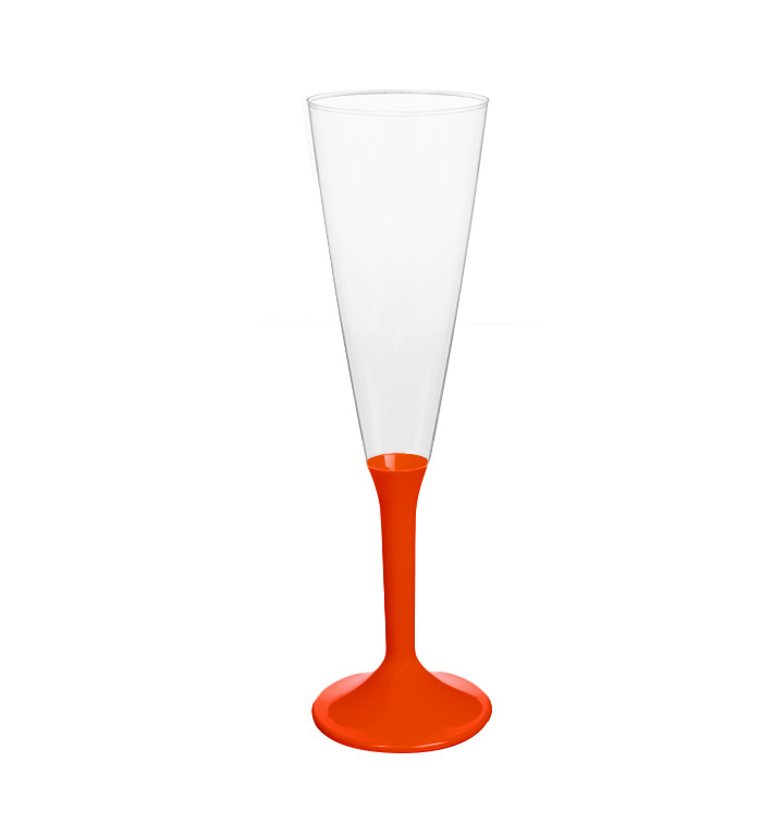 Flûte Champagne Plastique Pied Rouge 160ml 2P (20 Utés) Flûte Champagne Plastique Pied Rouge 160ml 2P (20 Utés)