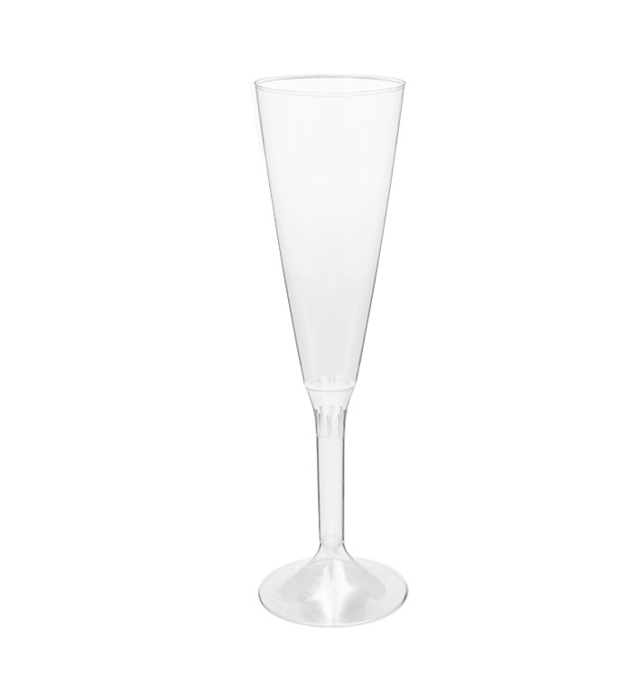 Flûte Champagne Plastique Pied Transparent 160ml 2P (200 Utés) Flûte Champagne Plastique Pied Transparent 160ml 2P (200 Utés)