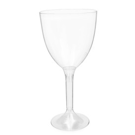 Verre en Plastique Vin Pied Transparent 300ml 2P (20 Utés)