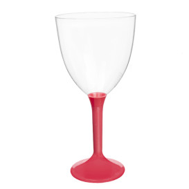 Verre en Plastique Vin Pied Coral 300ml 2P (200 Utés)