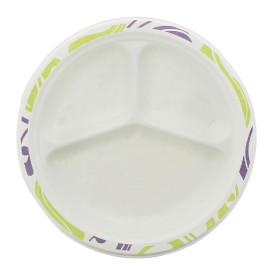 Assiette Chinet 3 Compartiments 260mm Flavour (135 Unités)