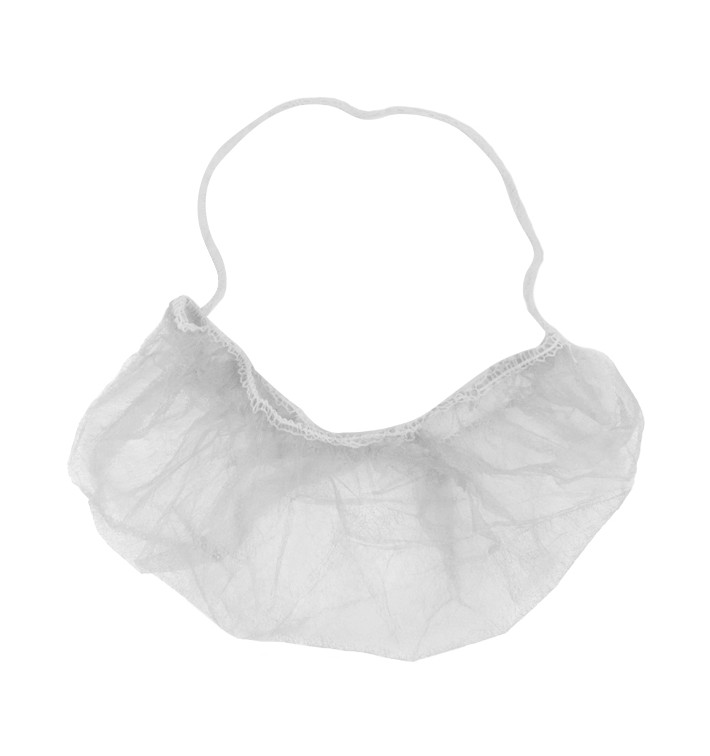 Couvre-barbe en Polypropylène Blanc (100 Unités) Couvre-barbe en Polypropylène Blanc (100 Unités)