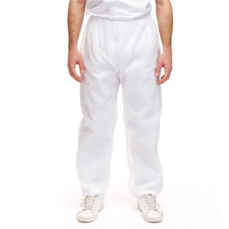 Pantalon PP Non Tissé Industriel Blanc 30gr. (1 Uté)
