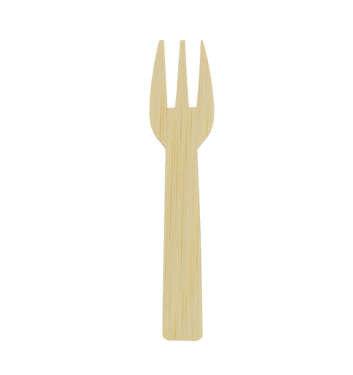 Mini Fourchette en Bambou Dégustation 7,5cm (50 Utés) Mini Fourchette en Bambou Dégustation 7,5cm (50 Utés)