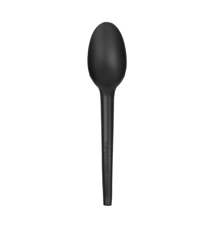 Cuillère Biodégradable CPLA Noir 16,5cm (1.000 Utés) Cuillère Biodégradable CPLA Noir 16,5cm (1.000 Utés)