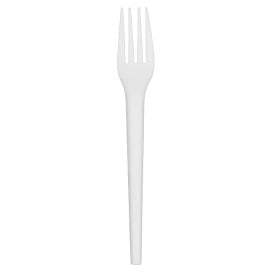 Fourchette Biodégradable CPLA Blanc 17cm (1.000 Utés)