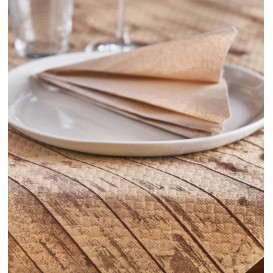 Nappe en papier 1,2x1,2m Kraft "Bois" 40g (300 Unités)