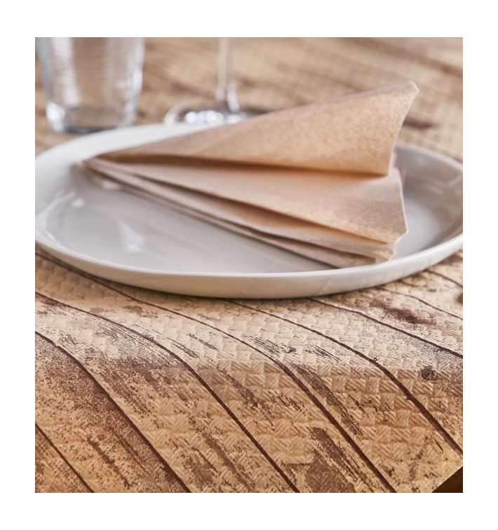 Nappe en papier 1,2x1,2m Kraft "Bois" 40g (300 Unités) Nappe en papier 1,2x1,2m Kraft "Bois" 40g (300 Unités)
