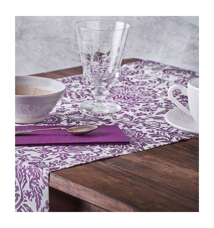 Nappe Rouleau en Airlaid 0,4x48m "Versailles" Aubergine 50g/m² P30cm (1 Uté) Nappe Rouleau en Airlaid 0,4x48m "Versailles" Aubergine 50g/m² P30cm (1 Uté)