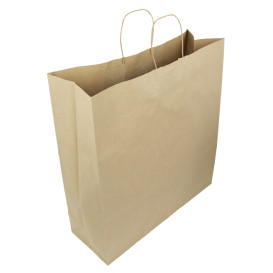 Sac en papier Hawanna avec Anses KRAFT 100g/m² 46+16x49cm (50 Utés)